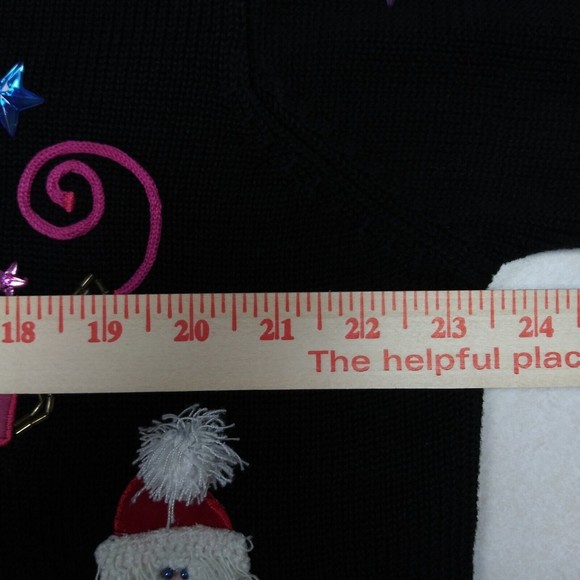VTG Christina Rotelli Christmas Sweater Sz 1X Embroidered Holiday Santa Claus - Picture 15 of 16